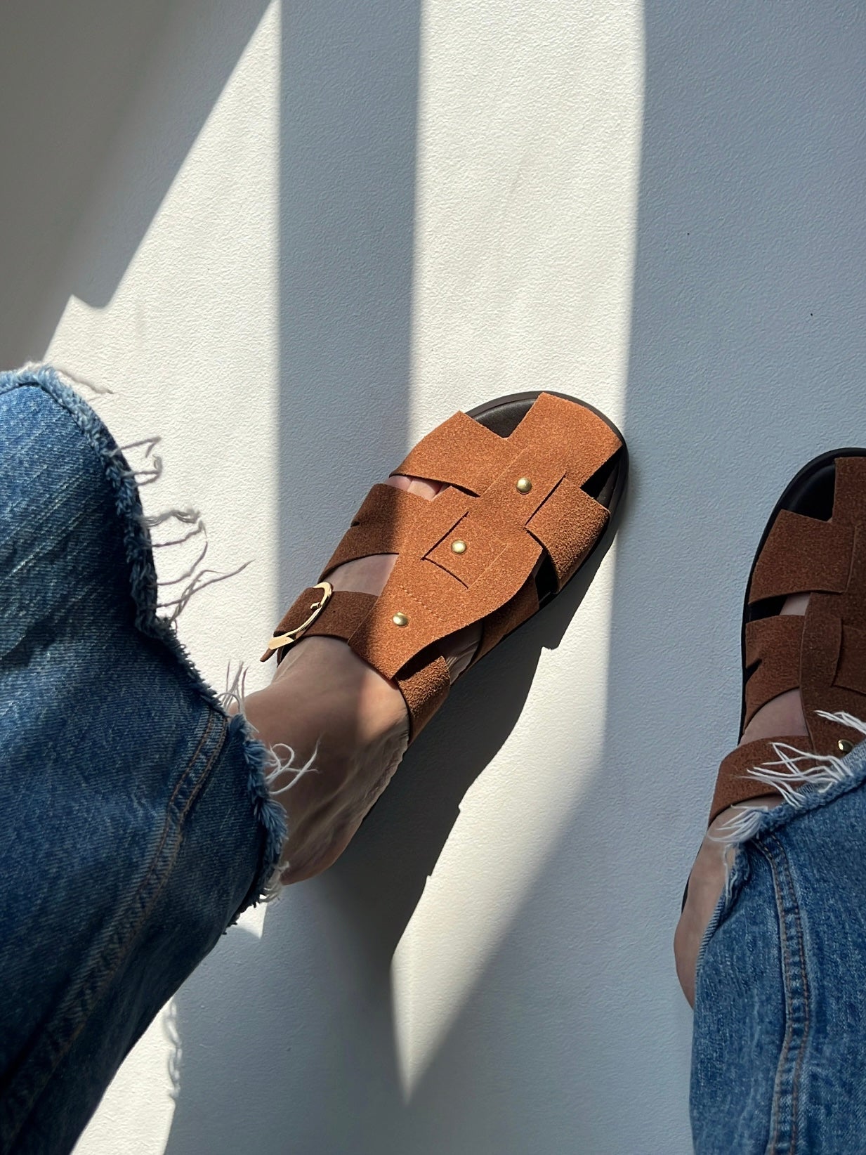 Ares Taba Bantlı Süet Kadın Terlik