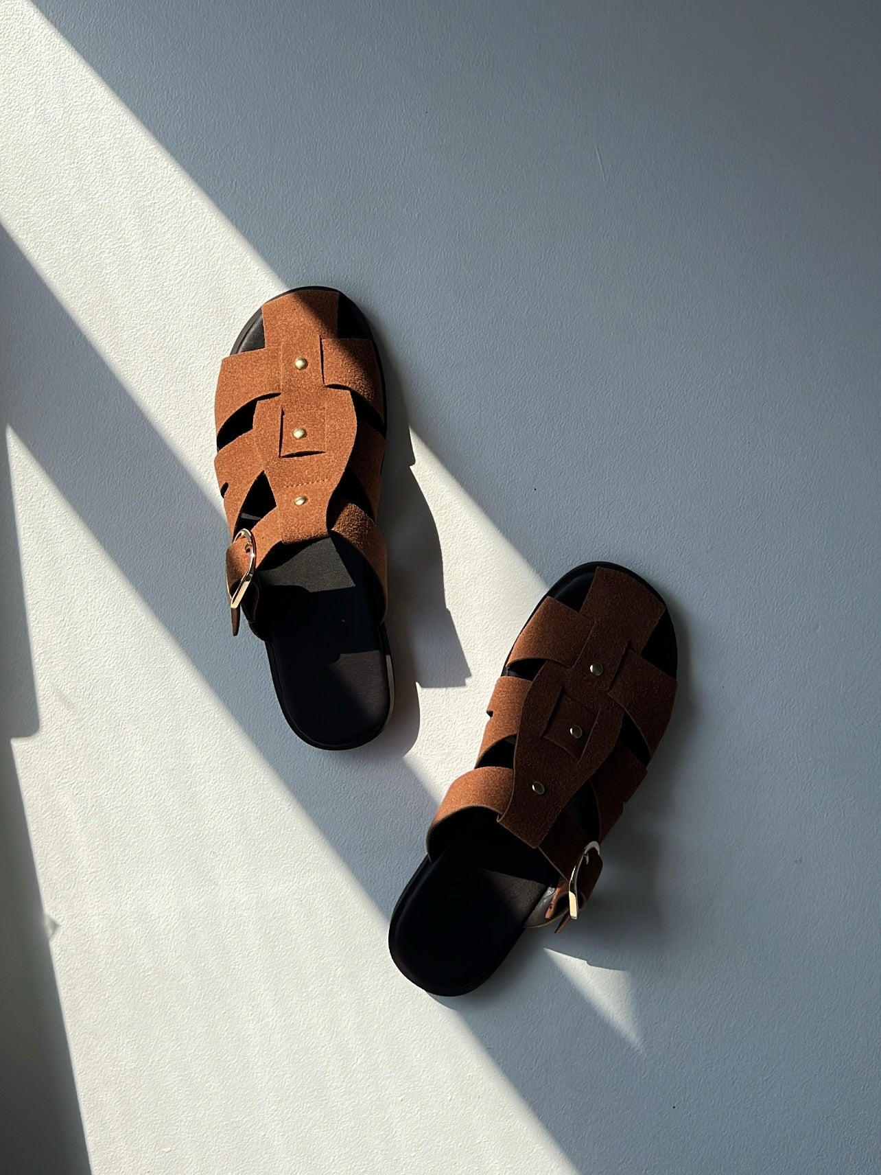 Ares Taba Bantlı Süet Kadın Terlik