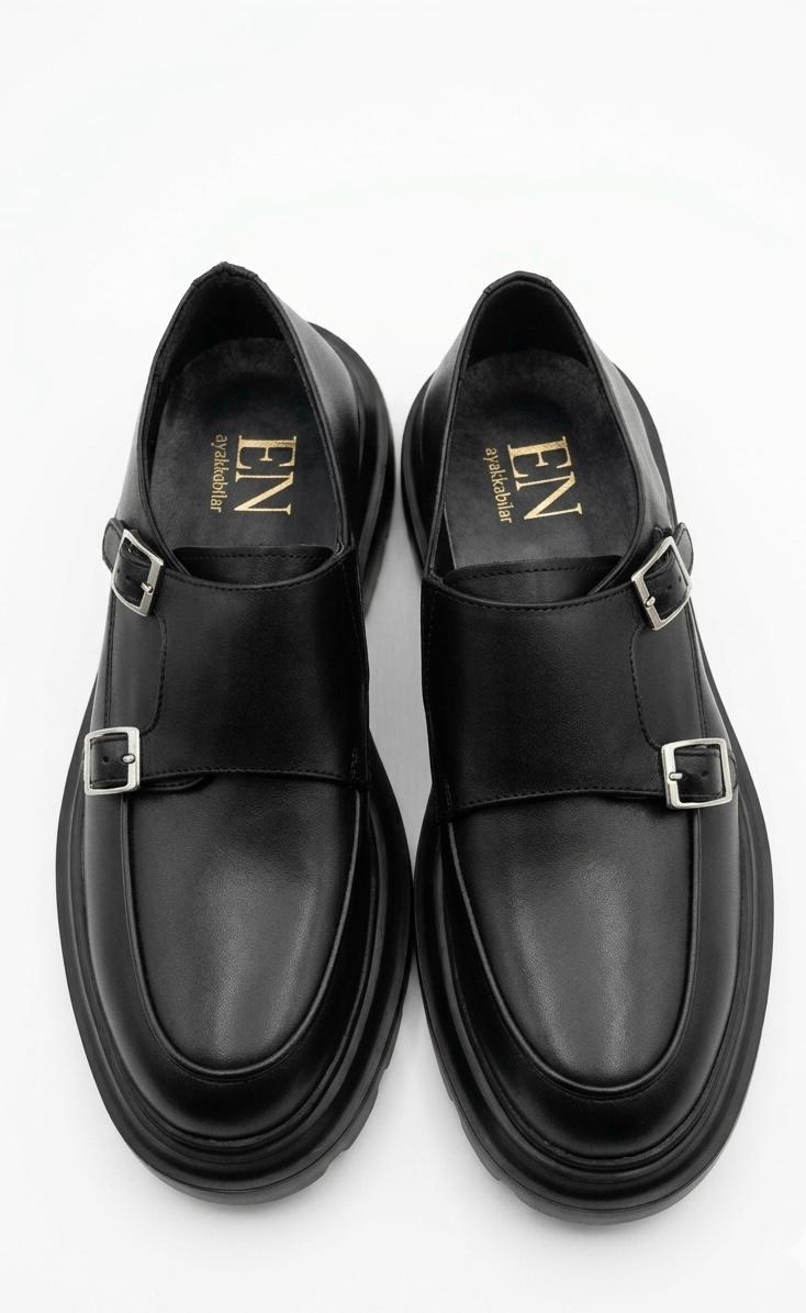 Monk Strap(Tokalı) Siyah Erkek Ayakkabı