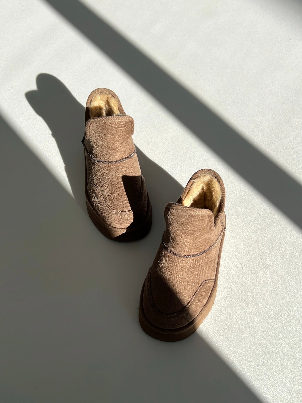 Betty Platform Vizon Süet İçi Kürklü Kalın Taban Bot