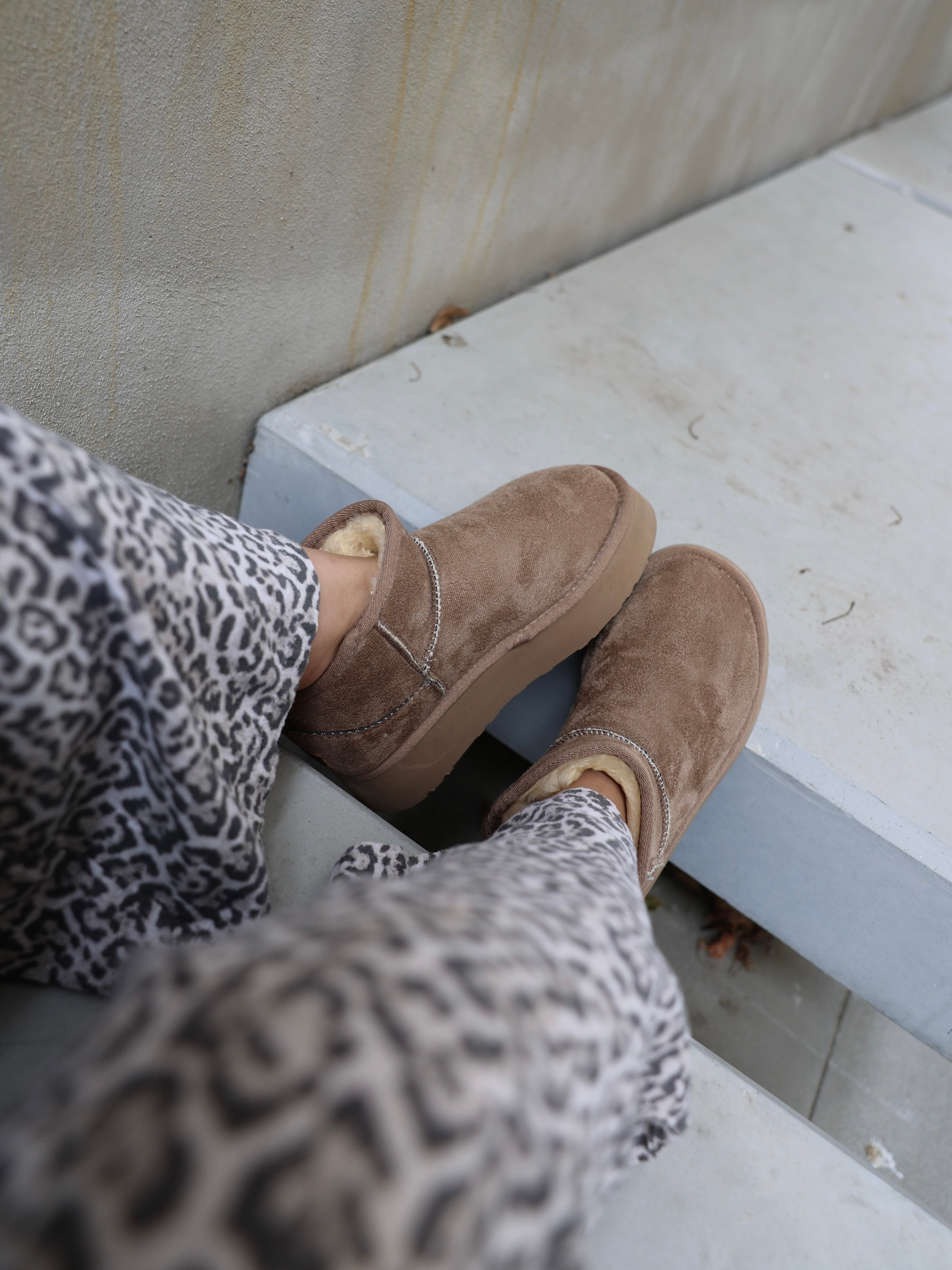 Platform Vizon Süet İçi Kürklü Kalın Taban Bot