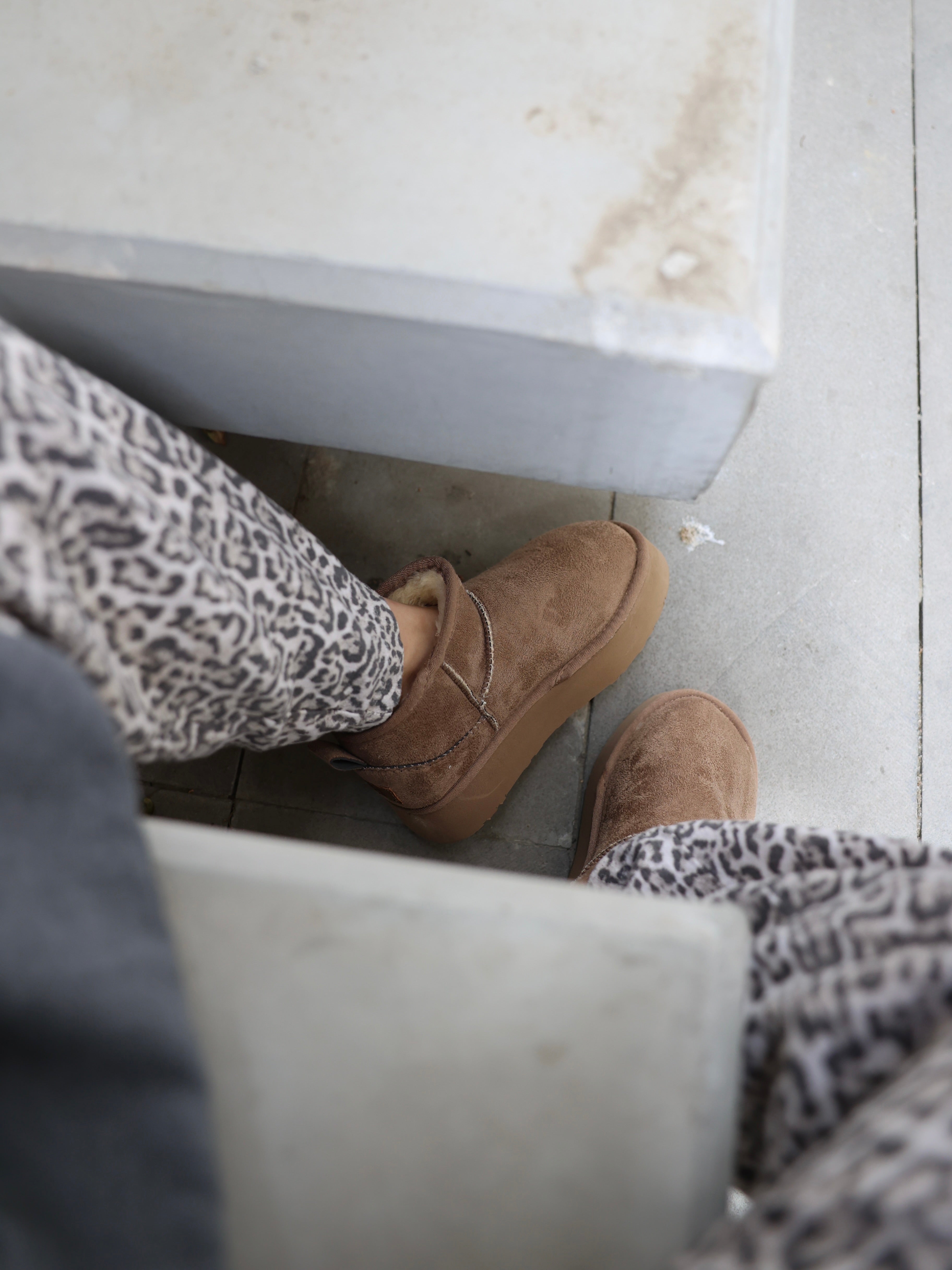 Platform Vizon Süet İçi Kürklü Kalın Taban Bot