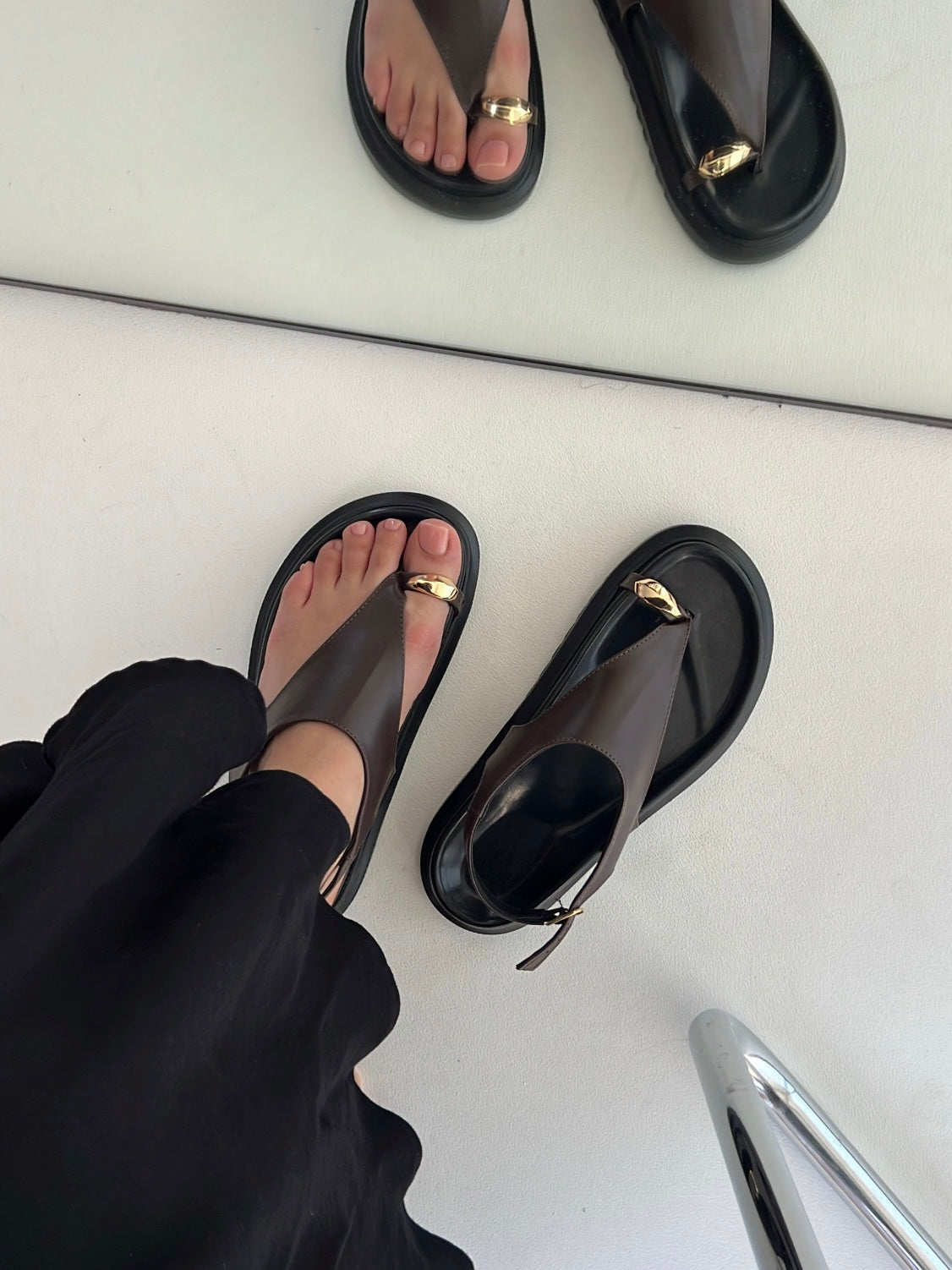 Nelly Kahve Sandalet