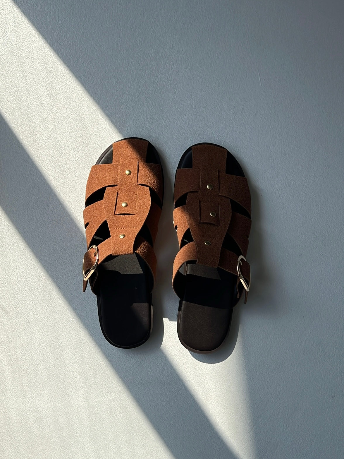 Ares Taba Bantlı Süet Kadın Terlik