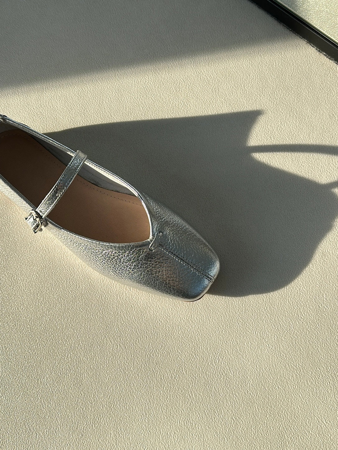 Many Gerçek Deri Gümüş Babet