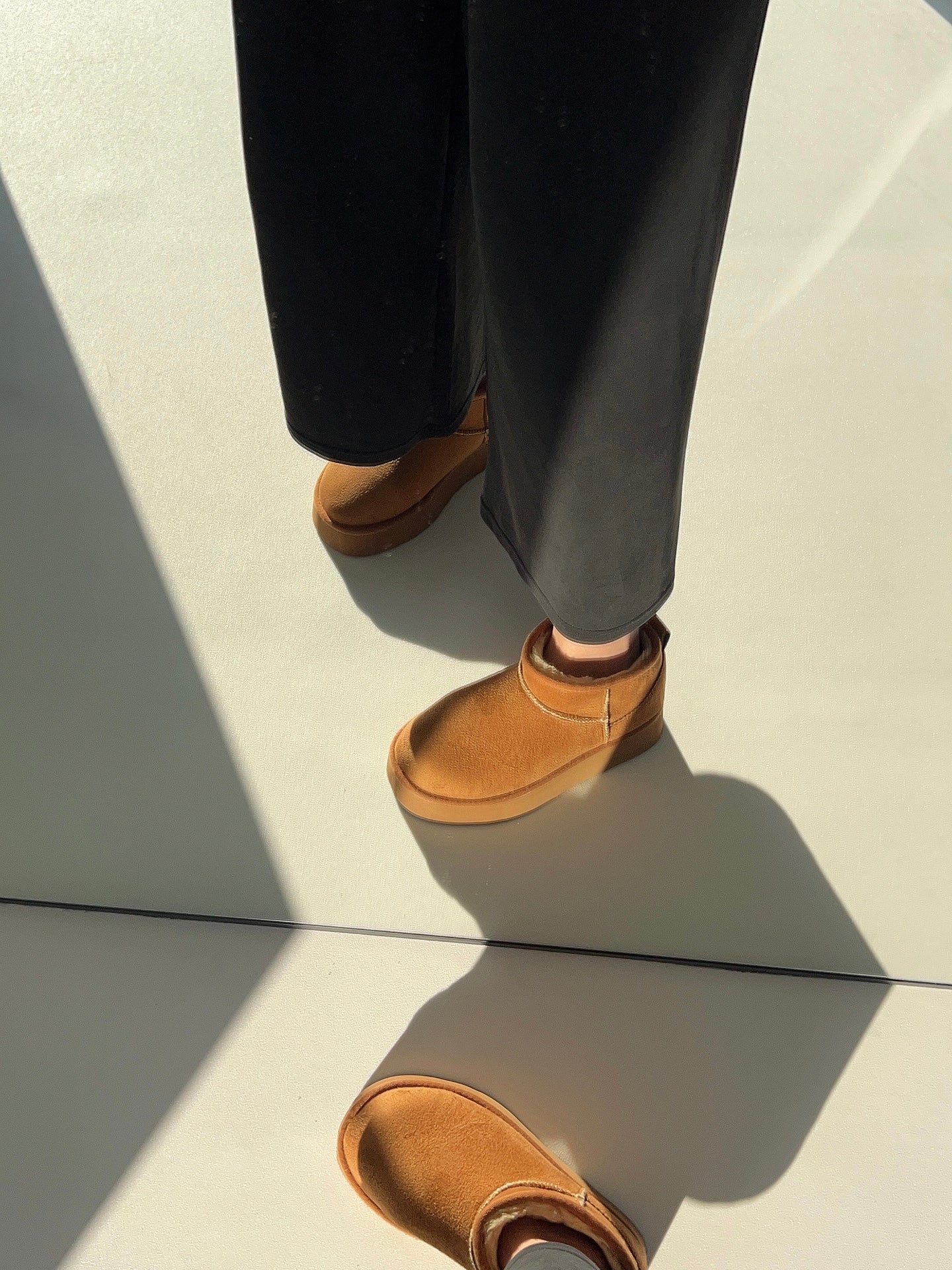 Platform Taba Süet İçi Kürklü Kalın Taban Bot