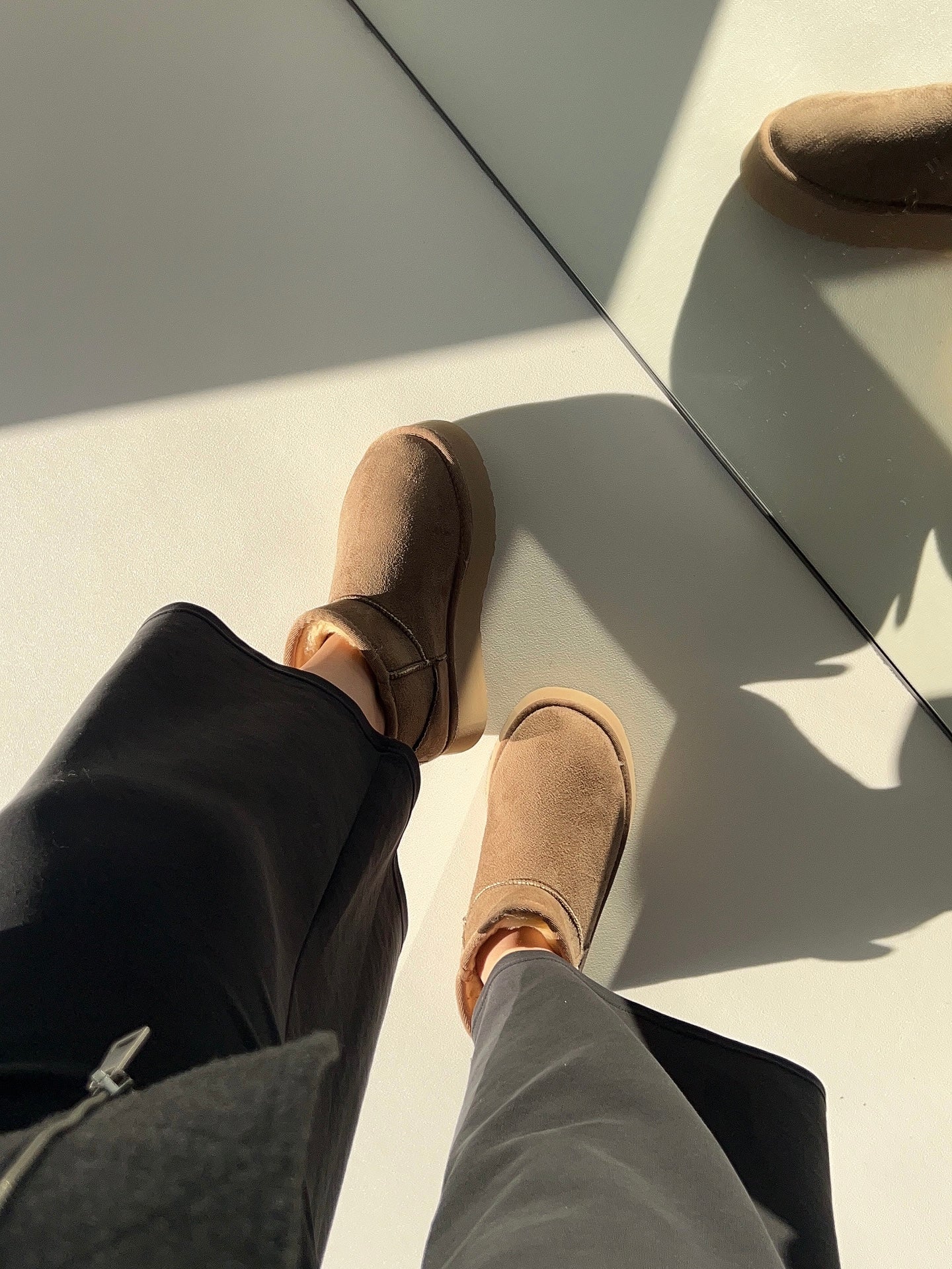 Platform Vizon Süet İçi Kürklü Kalın Taban Bot