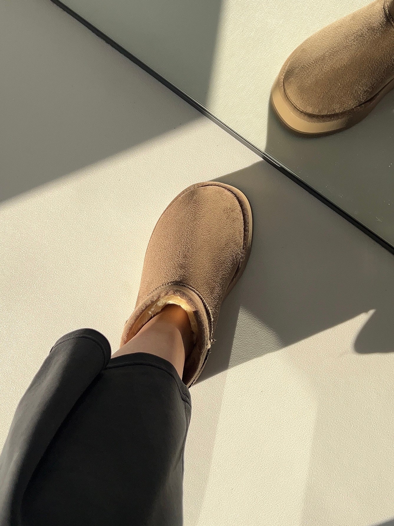 Platform Vizon Süet İçi Kürklü Kalın Taban Bot