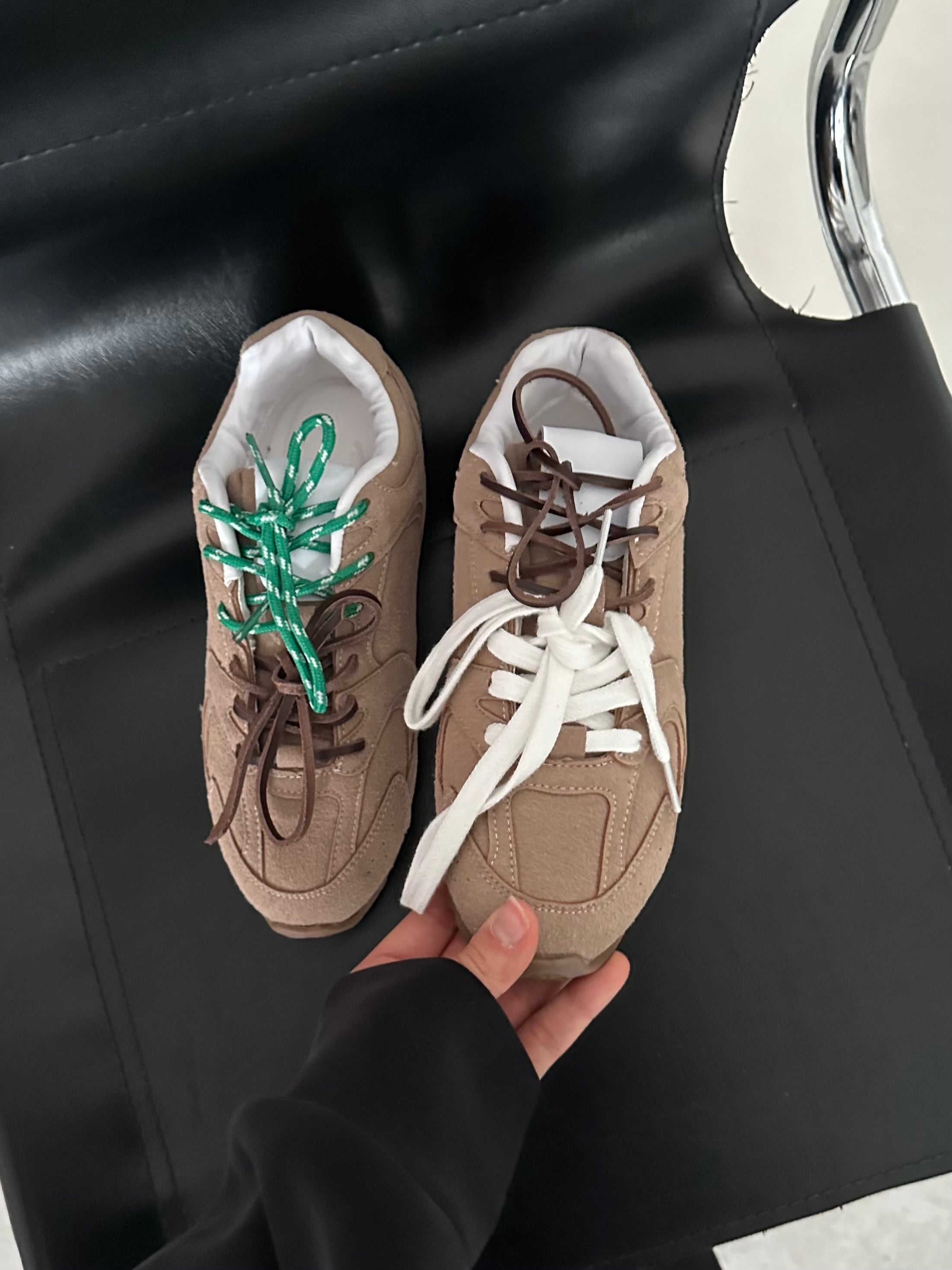 Vizon Süet Düz Taban Bağcıklı Spor