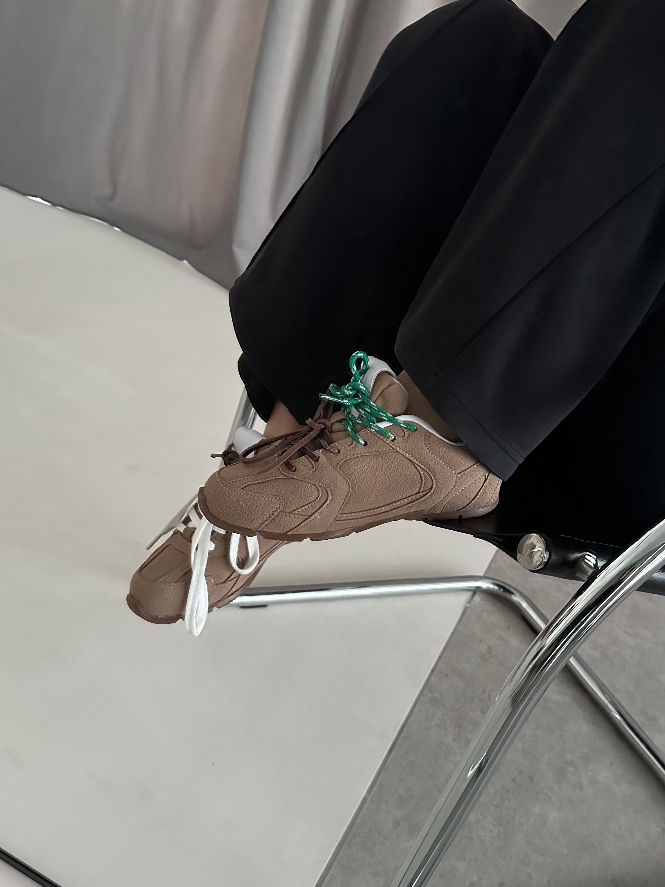 Vizon Süet Düz Taban Bağcıklı Spor