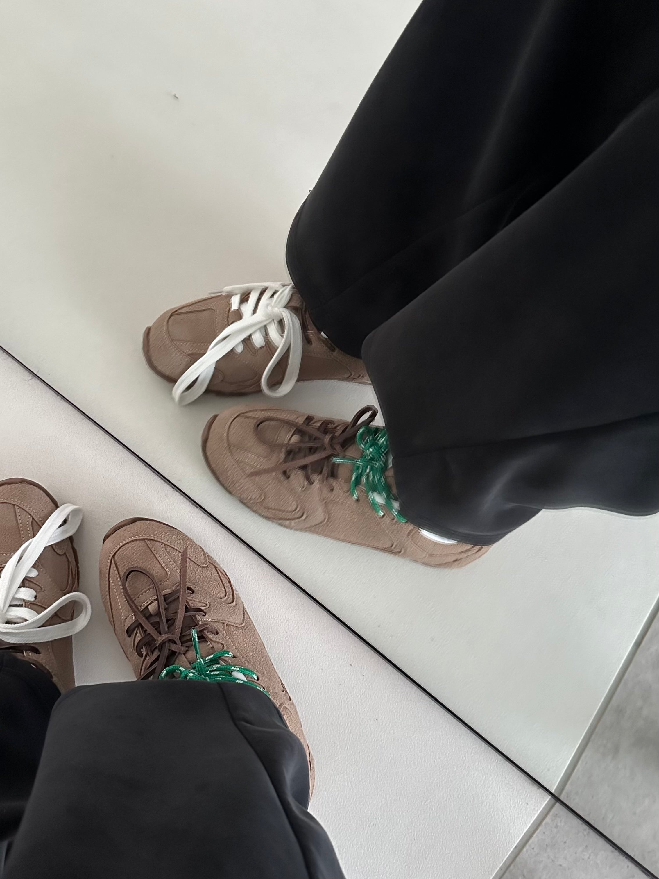 Vizon Süet Düz Taban Bağcıklı Spor