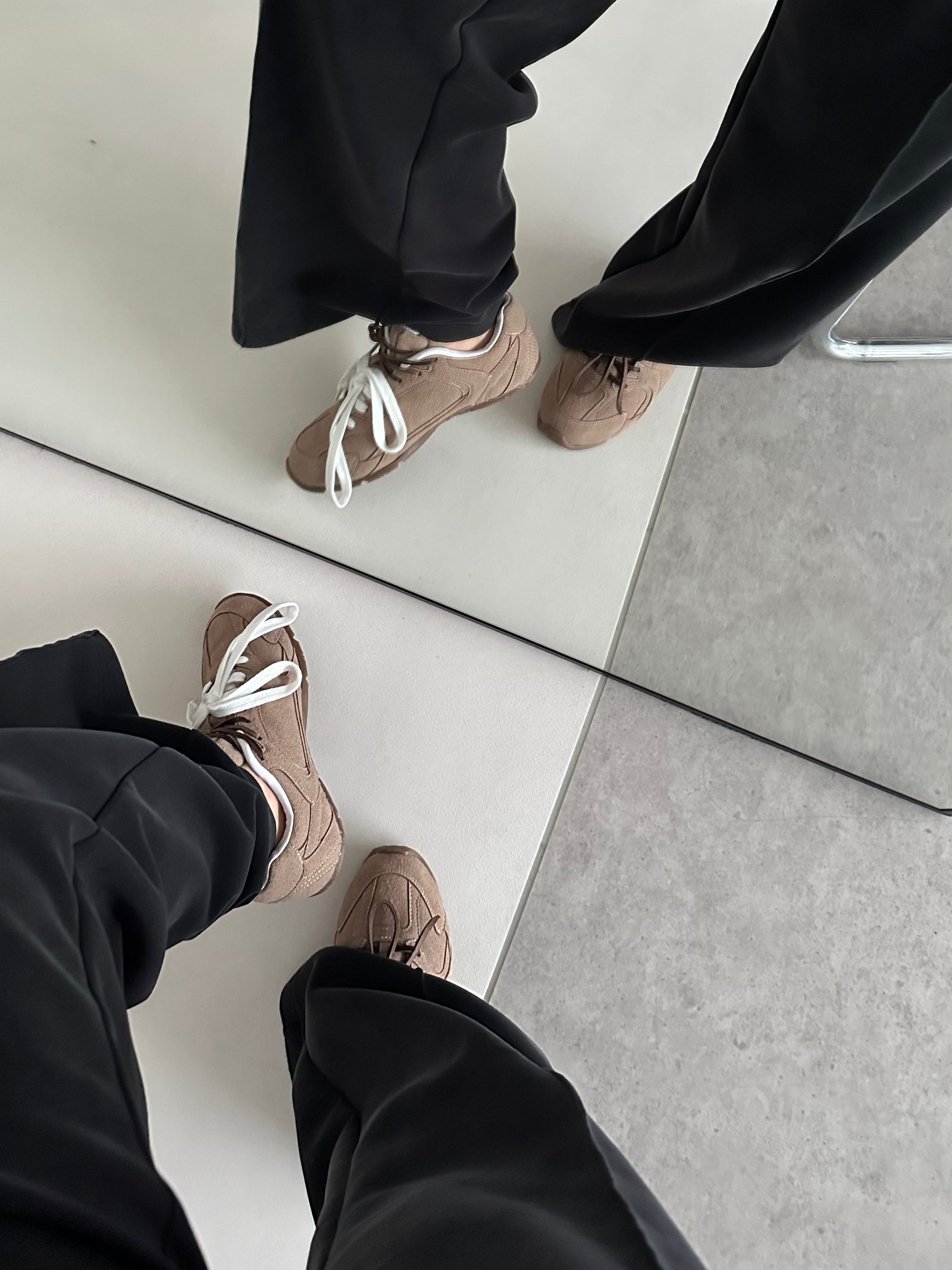 Vizon Süet Düz Taban Bağcıklı Spor