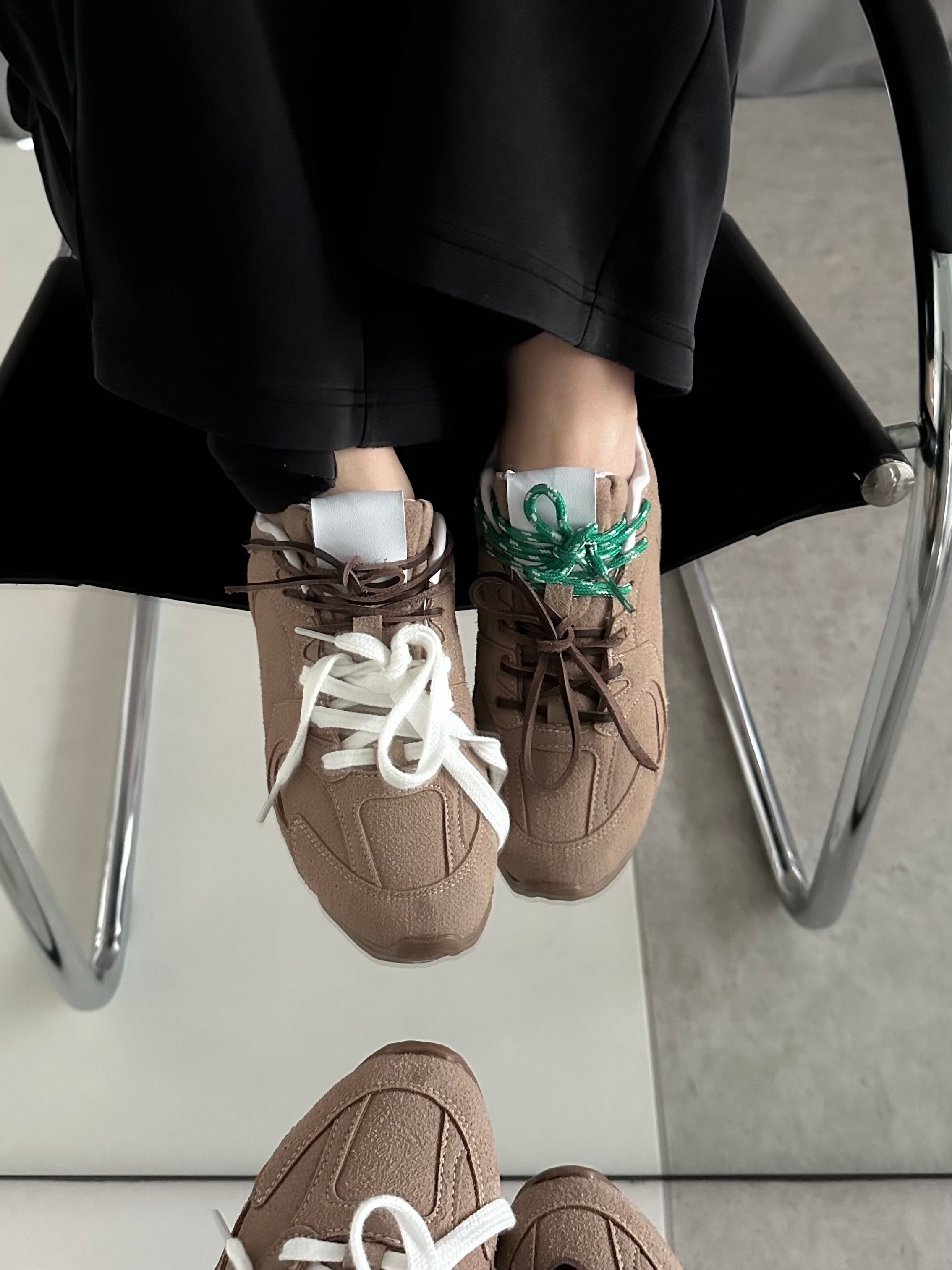 Vizon Süet Düz Taban Bağcıklı Spor