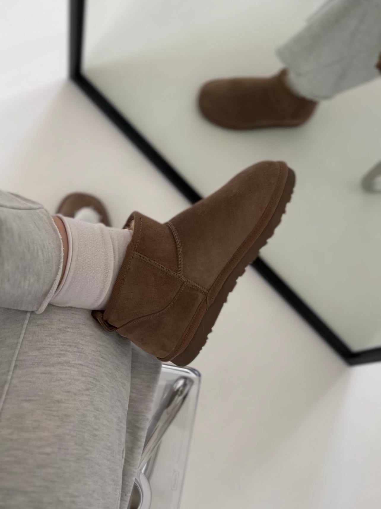 Yoko Mini Gerçek Hakiki Süet Vizon