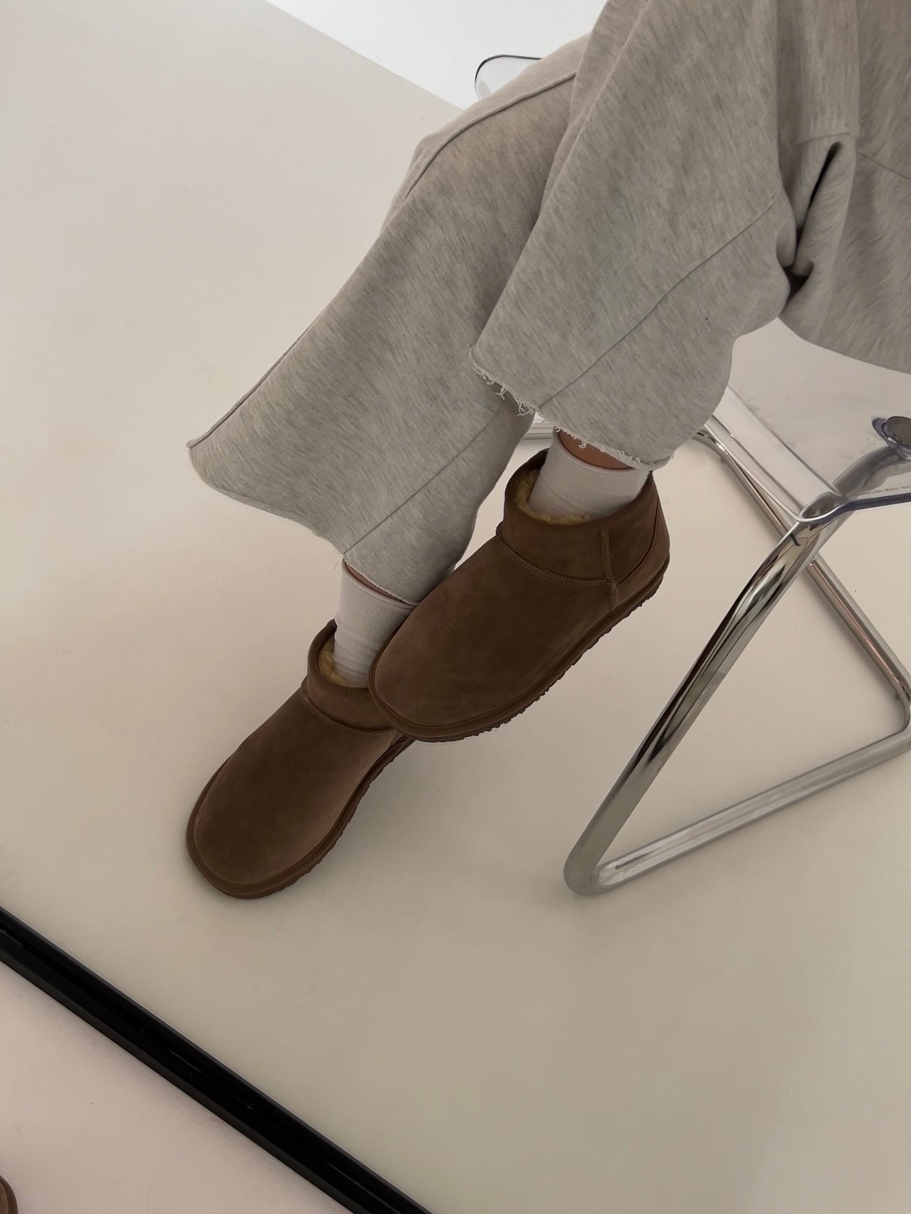 Yoko Mini Gerçek Hakiki Süet Vizon