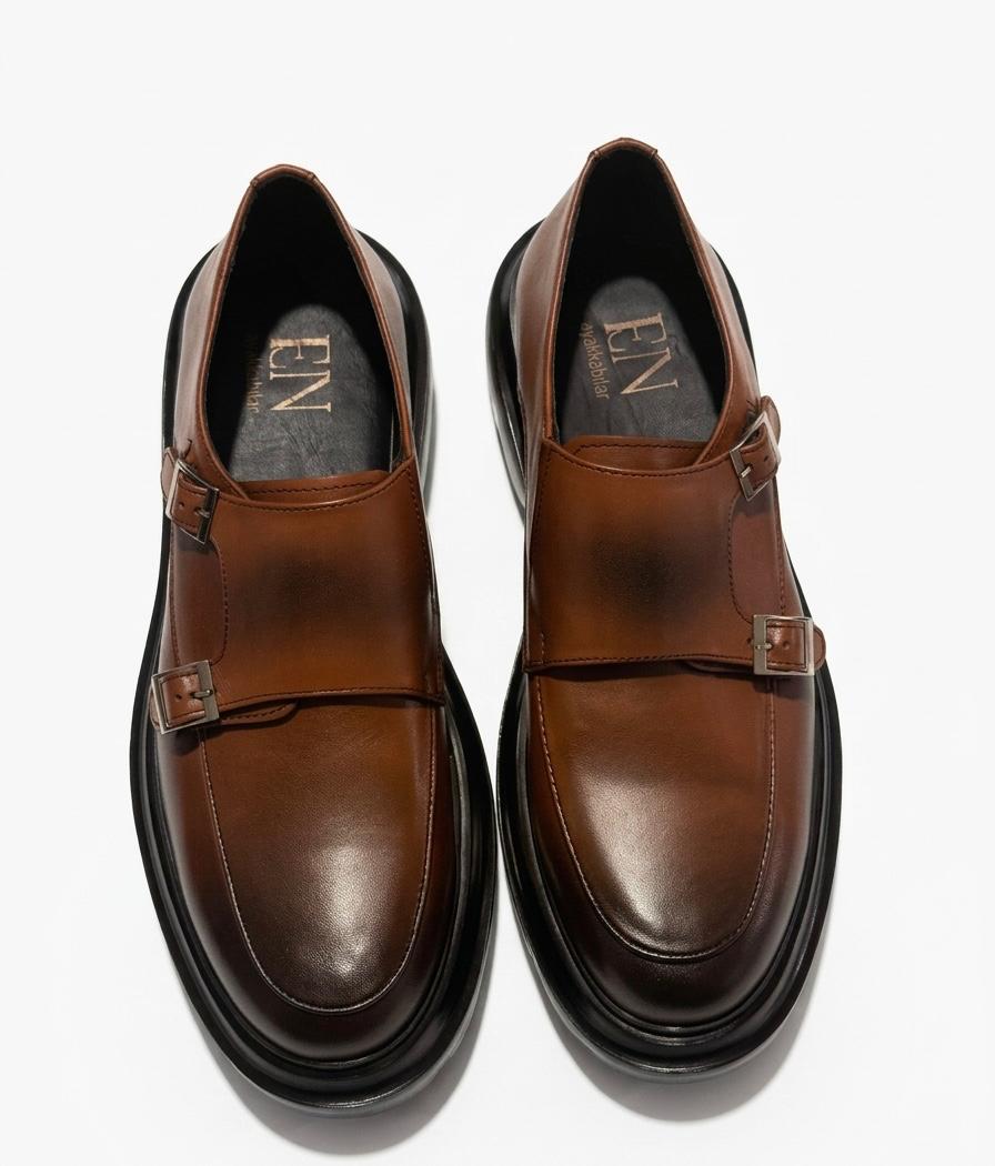 Monk Strap(Tokalı) Kahve Erkek Ayakkabı